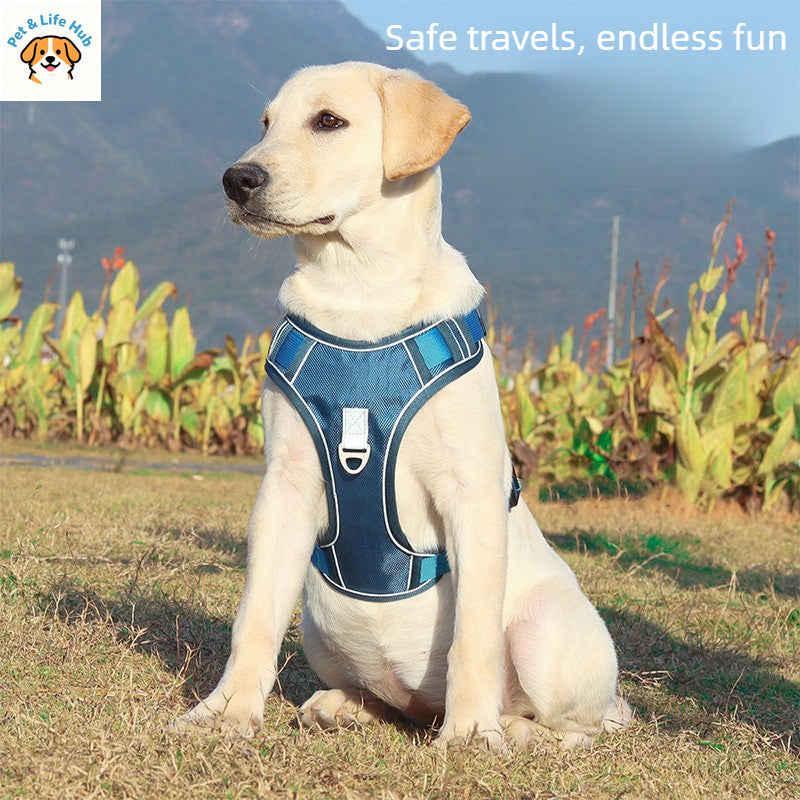 Arnés Retráctil con Colete Reflectivo para Perros